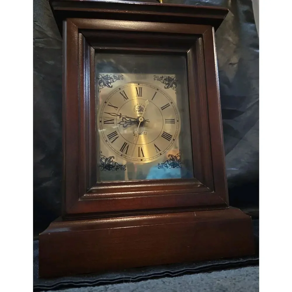 Cooper Classics Mantle Clock, Solid Wood, with Chime -1992 (removable Plaque)